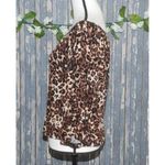 Lascana Ladies Brown Cheetah Print Blouse Top Size S 3/4 Bell Sleeves Animal Pri Photo 4