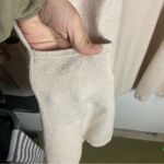 Verve Ami  1X Cardigan Open Front Neutral Kahki Tan Longlined Soft Cozy Pockets Photo 4