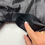 Spanx  Black Faux Leather Black Leggings Womens‎ Size Medium Petite Pull-On *FLAW Photo 6