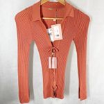 Cult Gaia  Faye Jasper Long Sleeve Ribbed Knit Top Size XS Photo 1