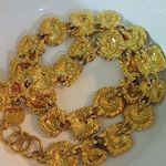 Anne Klein Link Necklace 16 Gold Tone Chunky Adjustable Toggle Clasp Texture Photo 7