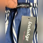 Indulge  Navy and White Striped Casual Dress Photo 6