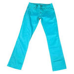 DL1961 Turquoise Straight Leg Jeans Stretch Denim Summer Casual Photo 0