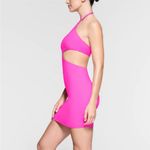 SKIMS NWT  Fits Everybody Halter Dress in Neon Pink Photo 2