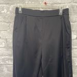 Hei Pei Wa Satin Pleated Pull on High Waist Pants Black Size M Photo 2
