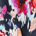 Kate Spade  Blue Red Watercolor Floral Silk Sleeveless V-neck Relaxed Fit Top 4 Photo 3