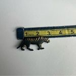 Vintage Tiger Panther Pin Brooch for shirt or scarf. Black Gold Photo 6