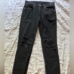 H&M Size 6 Black Ripped Boyfriend Low waist Jeans Photo 2