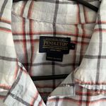 Pendleton [] Plaid Linen Blend Button Down Collared Shirt-Medium Photo 7