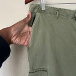 ZARA  Olive Green Cropped Raw Hem Cargo Pants Size 10 Photo 4