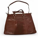 Fossil Vintage 2000s  Dark Brown Leather Brief Case Shoulder Bag Purse Photo 0