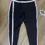 ZARA Basic | Black pants | XLarge Black Dress pants with pink and white strips down the side Photo 2