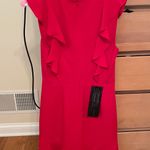 BCBGMAXAZRIA Red Ruffle Dress Photo 6