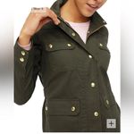 J.Crew Ladies  Resin-coated Black Twill Field Jacket, Petite Small Photo 1