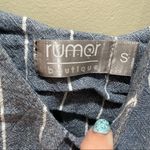 LF Rumor Boutique Striped Crop Top Blue and White Size Small Photo 2