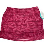 Greg Norman Play Dry Pink Animal Print Stretch Mini Skort Large Photo 0