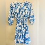 Sugar Lips  Antoinette Blue Floral Balloon Sleeve Derby Dress SIZE MED Photo 10