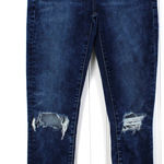 American Eagle AEO Womens 4 Super Hi-Rise Jegging Distressed Dark Wash Stretch Hipster Grunge Photo 0