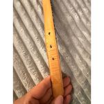 Coach  women’s 35.5” long signature C’s leather canvas silver tone belt Photo 7