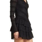 Love Shack Fancy  Black Textured Boreno Mini Dress New Size Small Photo 0