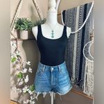 ZARA  Black Scoop Neck High Thigh One Piece Swimsuit Photo 4