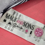 Maui and Sons  Black White Pink Floral Cheeky Medium Bikini Bottom Swimwear Photo 4