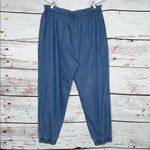 Oddy NWT Size 3XL Blue Chambray 100% Cotton Paperbag Pull On Jogger Pants Photo 2