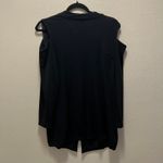Chico's Travelers Black Cold Shoulder Tunic Blouse Outer Piece Size 1 Medium Photo 6