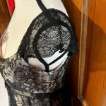 Jessica McClintock Black Lace Satin Dress Women’s Size 10 Vintage Made in USA Photo 3