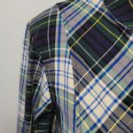 Kensie Jeans tartan plaid peplum popover size small Photo 1