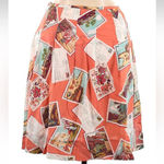 Eddie Bauer Vintage  Travel PostCard Tropical Hawaii Italy Swing Skirt Size 14 Photo 0