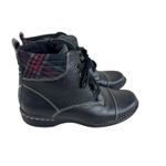 Clarks Brown Whistle Bea Tumbled Leather Soft Cushion Lace Up Ankle Booties 5.5 Photo 1