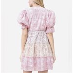 Saylor  Leigha Puff Sleeve Floral Pink Mini Dress Photo 2