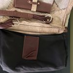 Nardelli Italian Made Tan Leather with Calf hair Large Shoulder Bag Brown Photo 4