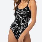 Ethika  x Dee Rosse Bodysuit in Black & White Botanical Print Photo 0