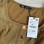ZARA Corduroy Crop Top Photo 7