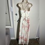 Lulu's White and Pink Floral Maxi Dress Size M Photo 3