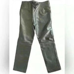 New York Oakwood Flying Bikes Women's 100% Leather Pants (353) Black Size 6 Photo 3