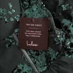 Lulus Definite Glamour Emerald Mesh Sequin Bustier Tiered Mini Dress NWT Green Size L Photo 5