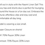 Chic Linen Two Piece Set White Size L Photo 3