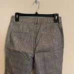 H&M Womens Size 6 Dress Pants Plaid Trousers Black White Slim Straight Leg Photo 5