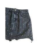 CURRENT ELLIOTT Black Polka Dot Denim Skirt Size 27 Photo 3