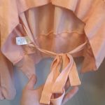 Mustard Seed  Blush Pink Velvet Cropped Sweater Tie Back Size Medium Photo 7
