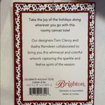 Brighton BNWT  Holiday Tote Bag LOVE Heart Ornament Print Canvas Photo 4