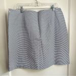 Ann Taylor  Striped Pencil Skirt Navy White Size 14 Career Office Business Casual Photo 1