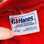 Hanes Vintage Santa Sleigh Dog Christmas Sweatshirt Womens Large Photo 5