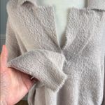 Gentle Fawn Abby Collared Pull Over V-Neck Sweater in Soft Pink, Pearl Sz Large Photo 4