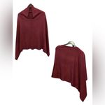 Women's Lightweight Knitted Scarf Poncho Sweater Cape Shawl Versatile Spring Red Size undefined Photo 1
