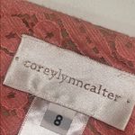 Anthropologie Corey Lynn Calter Pink Straight Leg Cropped Lace Pants 8 Photo 9