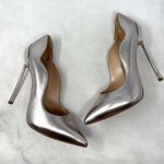 Casadei Techno Blade Metal Stiletto Heel Pointed Toe Pumps Metallic Silver 36 Photo 2